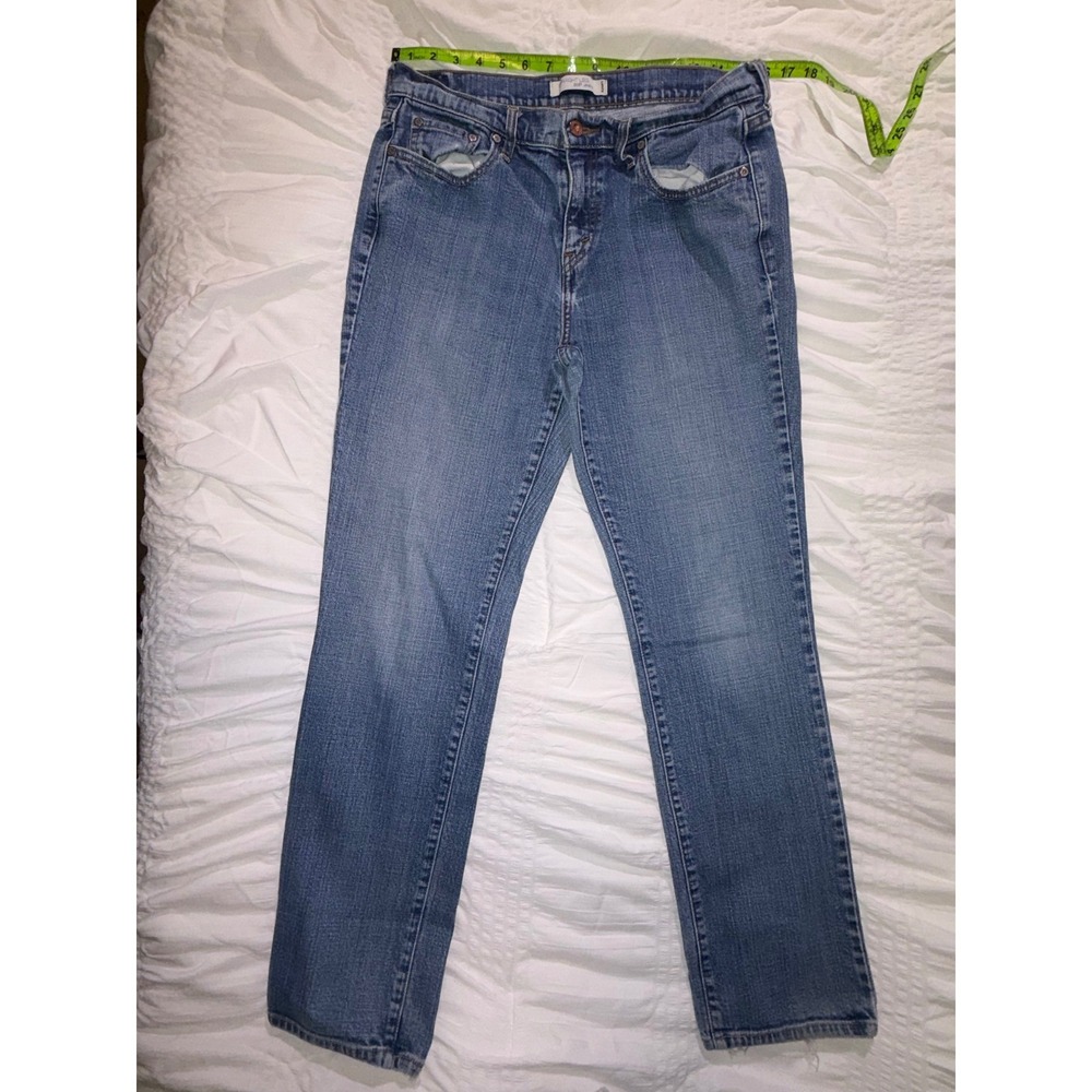 Levis 505 Straight Leg Jeans Medium Wash Blue Denim Classic Fit 32x29 T05-32